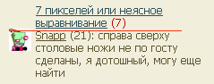 Вопросы и пожелания - 7 пикселей или неясное выравнивание