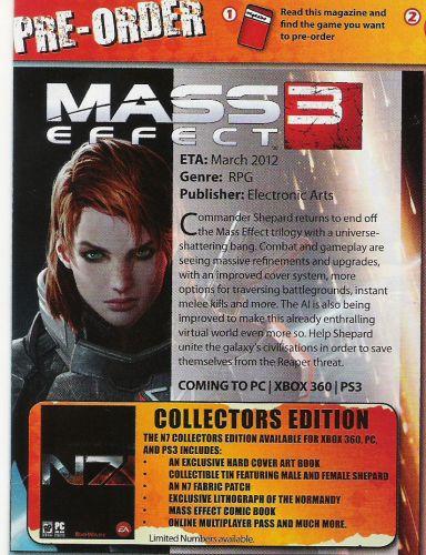 Mass Effect 3 - Слух: Mass Effect 3 будет содержать онлайн-пропуск